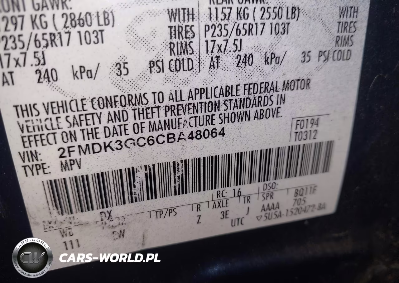 2012 Ford Edge Se VIN:2FMDK3GC6CBA48064 - 9