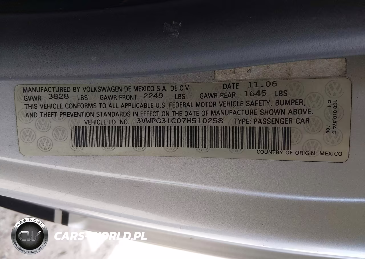 2007 Volkswagen New Beetle 2.5 VIN:3VWPG31C07M510258 - 9