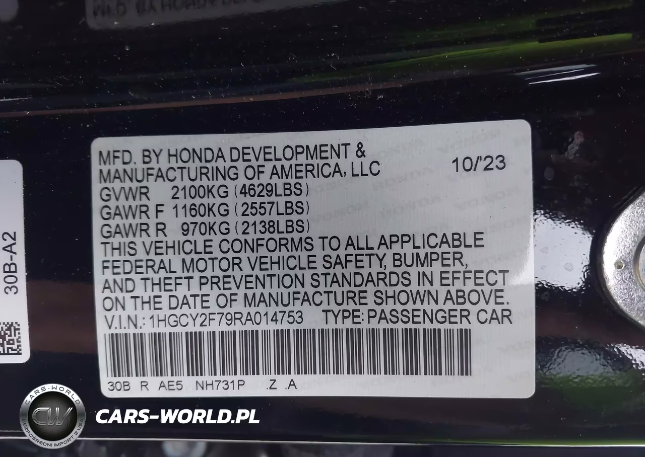 2024 Honda Accord Hybrid Sport-L VIN:1HGCY2F79RA014753 - 9