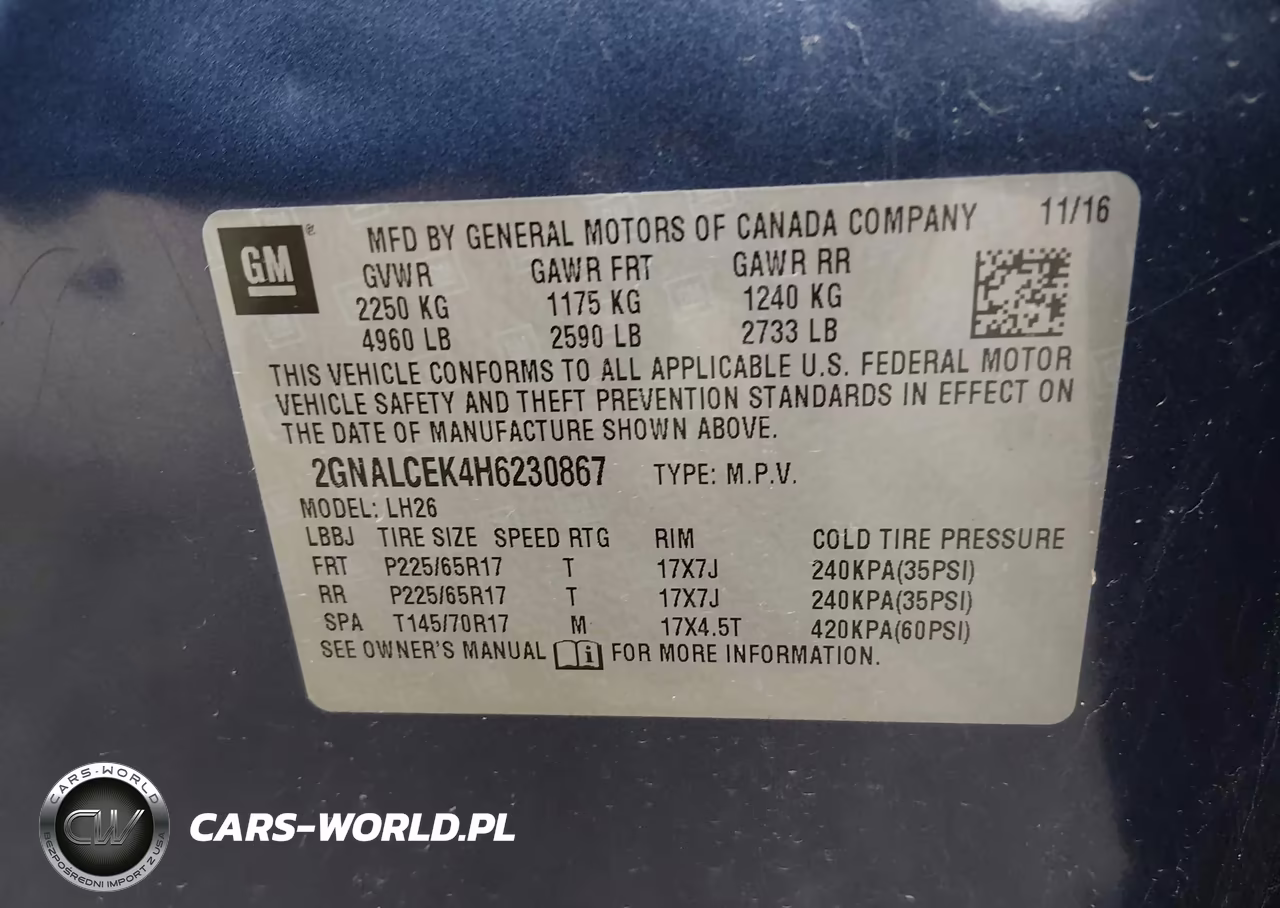 2017 Chevrolet Equinox Lt VIN:2GNALCEK4H6230867 - 9
