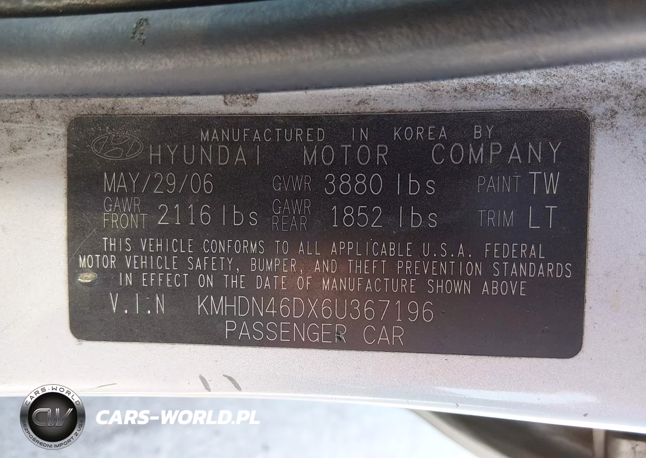 2006 Hyundai Elantra Gls-Limited VIN:KMHDN46DX6U367196 - 9