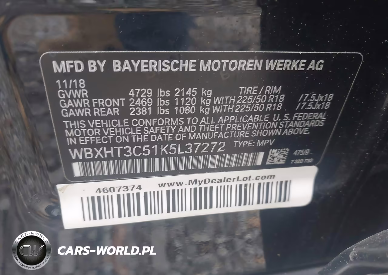 2019 BMW X1 xDrive28I VIN:WBXHT3C51K5L37272 - 9