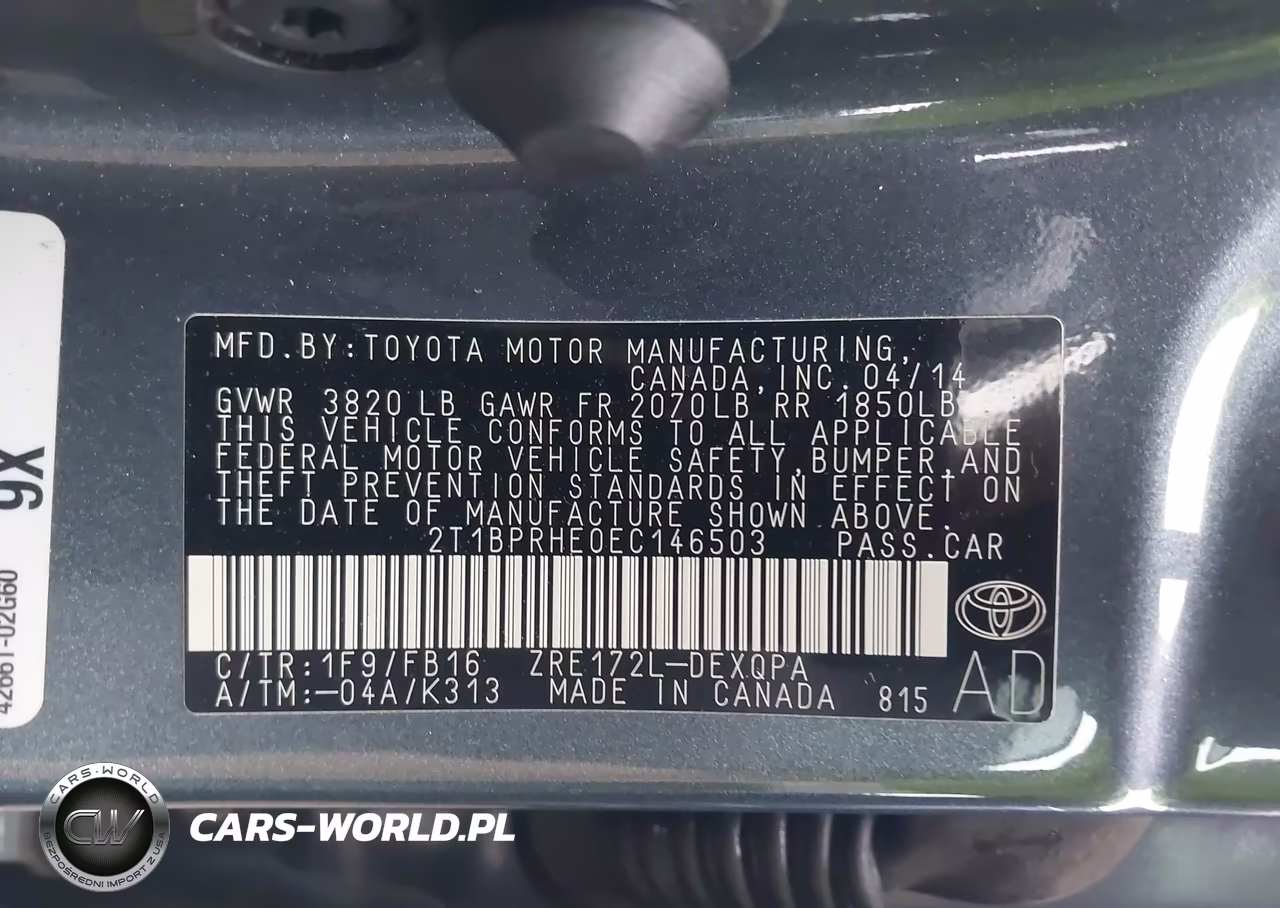 2014 Toyota Corolla Le Eco VIN:2T1BPRHE0EC146503 - 9