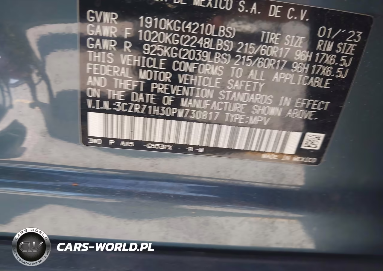 2023 Honda Hr-V 2Wd Lx VIN:3CZRZ1H30PM730817 - 9