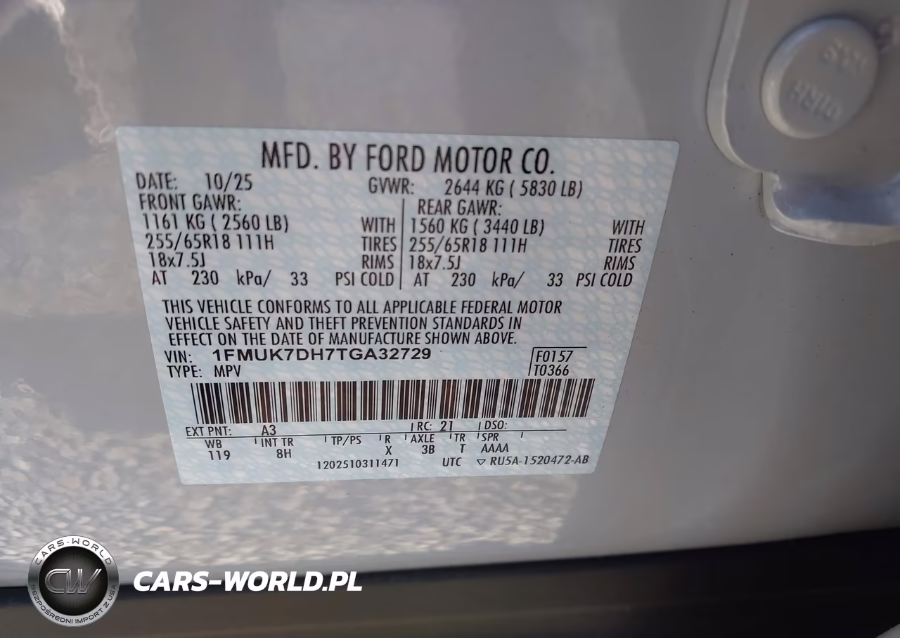 2026 Ford Explorer Active VIN:1FMUK7DH7TGA32729 - 9