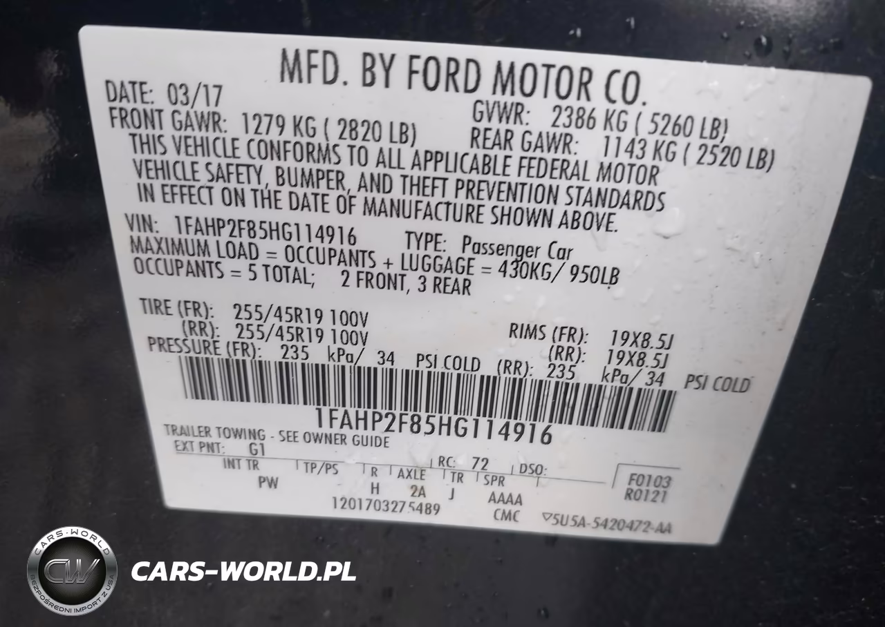 2017 Ford Taurus Limited VIN:1FAHP2F85HG114916 - 9