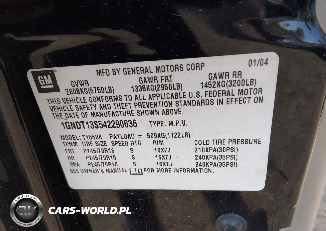 2004 Chevrolet Trailblazer Ls VIN:1GNDT13S542290636 - 9
