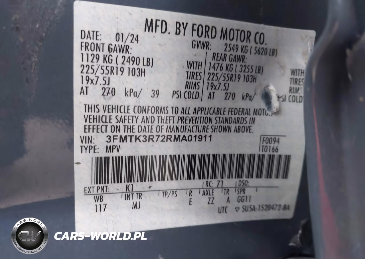 2024 Ford Mustang Mach-E Premium VIN:3FMTK3R72RMA01911 - 9