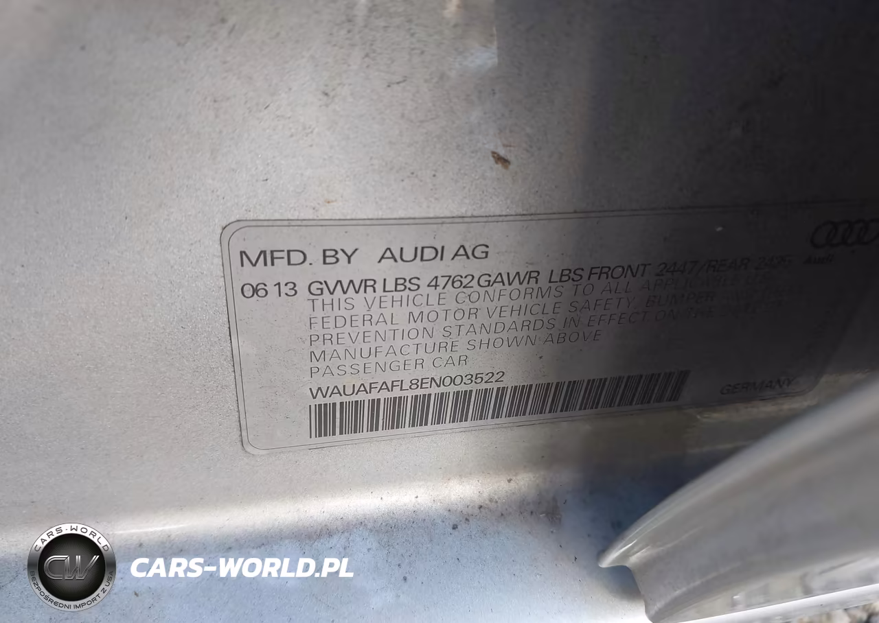2014 Audi A4 Premium VIN:WAUAFAFL8EN003522 - 9