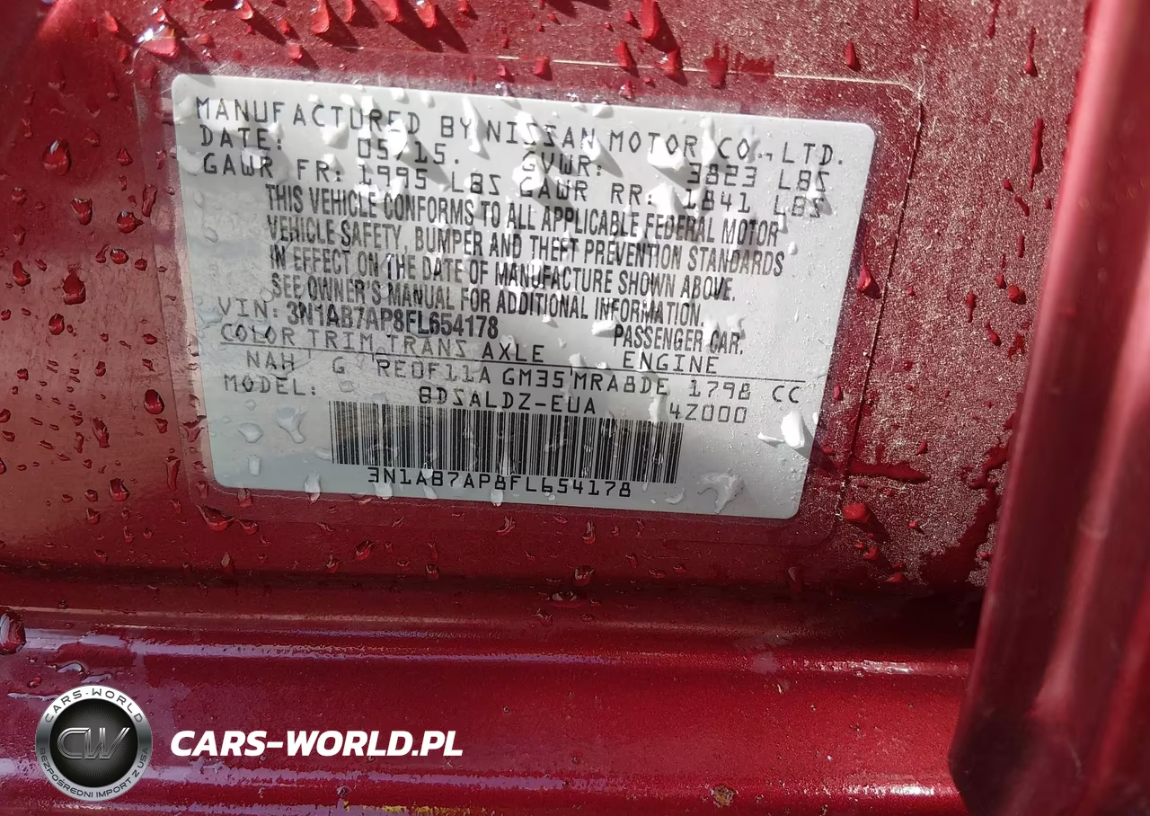 2015 Nissan Sentra Fe+ S-S-Sl-Sr-Sv VIN:3N1AB7AP8FL654178 - 9