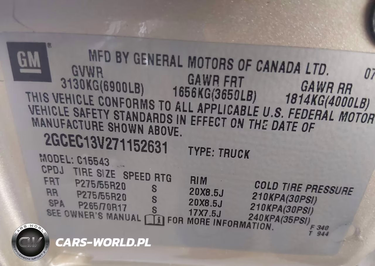 2007 Chevrolet Silverado 1500 Classic Ls VIN:2GCEC13V271152631 - 9
