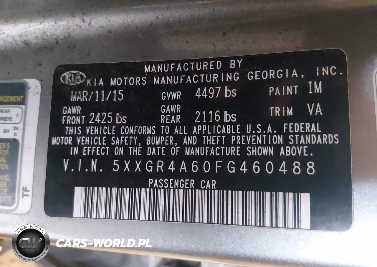 2015 Kia Optima Sxl Turbo VIN:5XXGR4A60FG460488 - 9