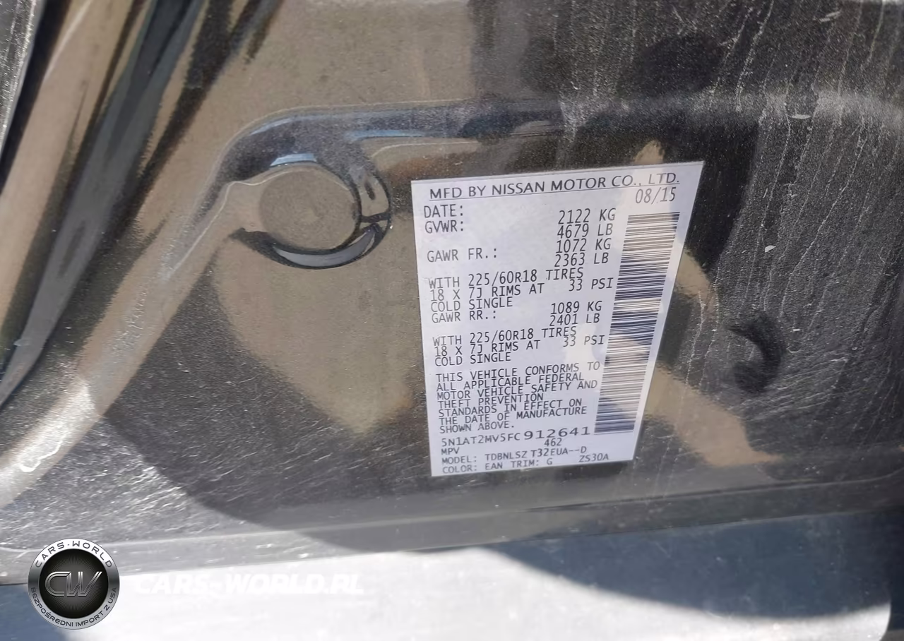 2015 Nissan Rogue Sl VIN:5N1AT2MV5FC912641 - 9