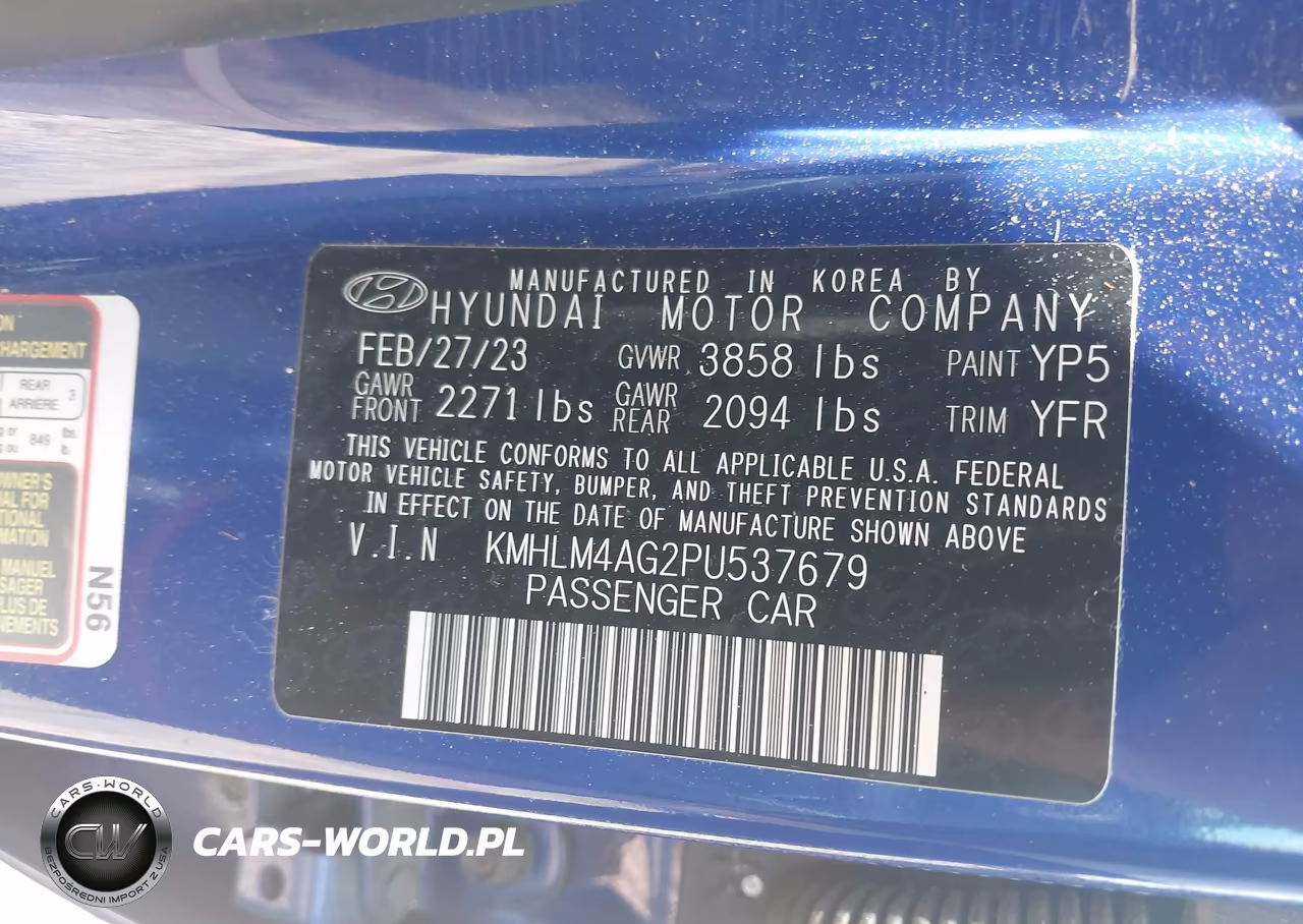 2023 Hyundai Elantra Sel VIN:KMHLM4AG2PU537679 - 9