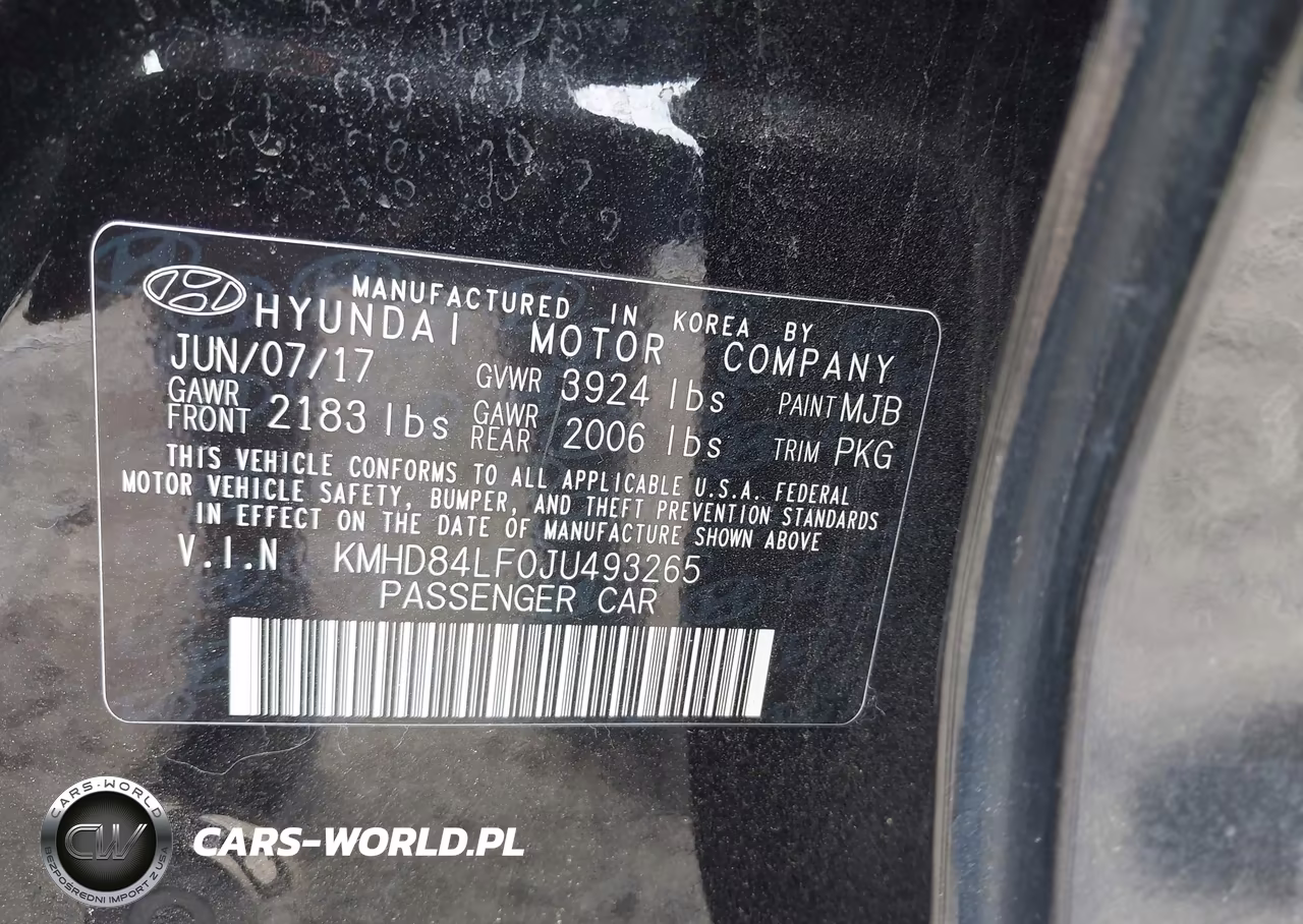 2018 Hyundai Elantra Sel VIN:KMHD84LF0JU493265 - 9