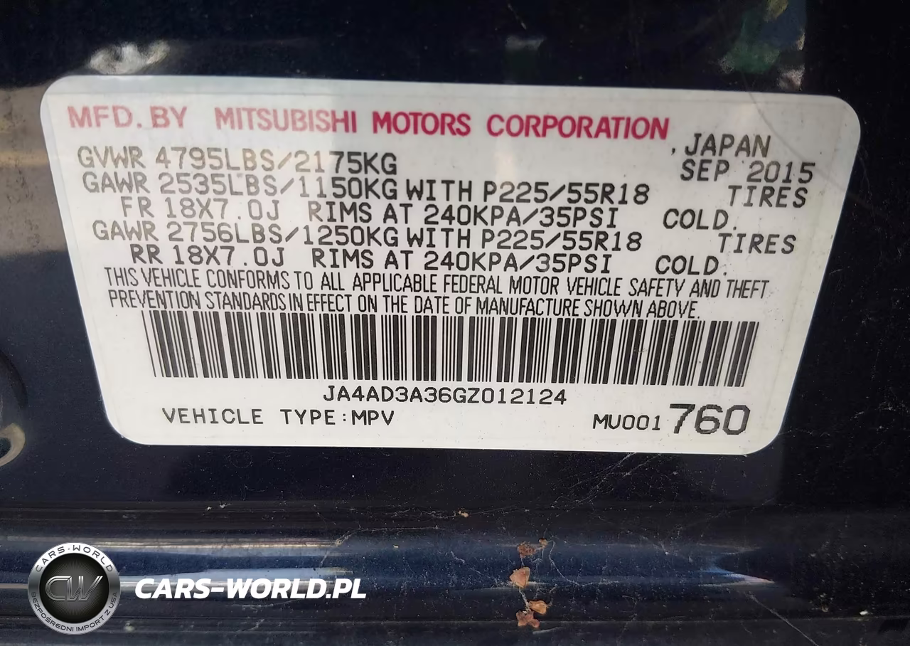 2016 Mitsubishi Outlander Se-Sel VIN:JA4AD3A36GZ012124 - 9