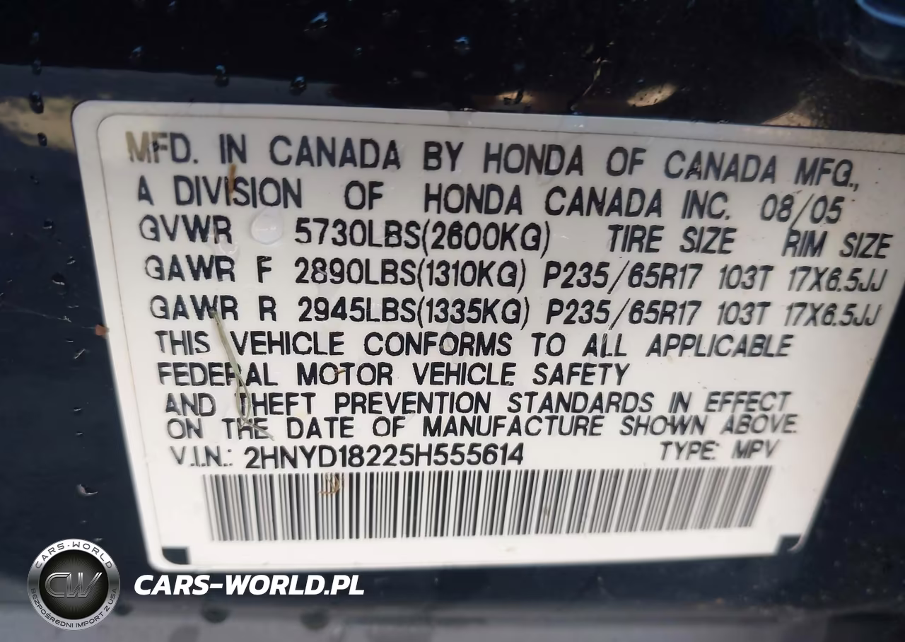2005 Acura Mdx VIN:2HNYD18225H555614 - 9