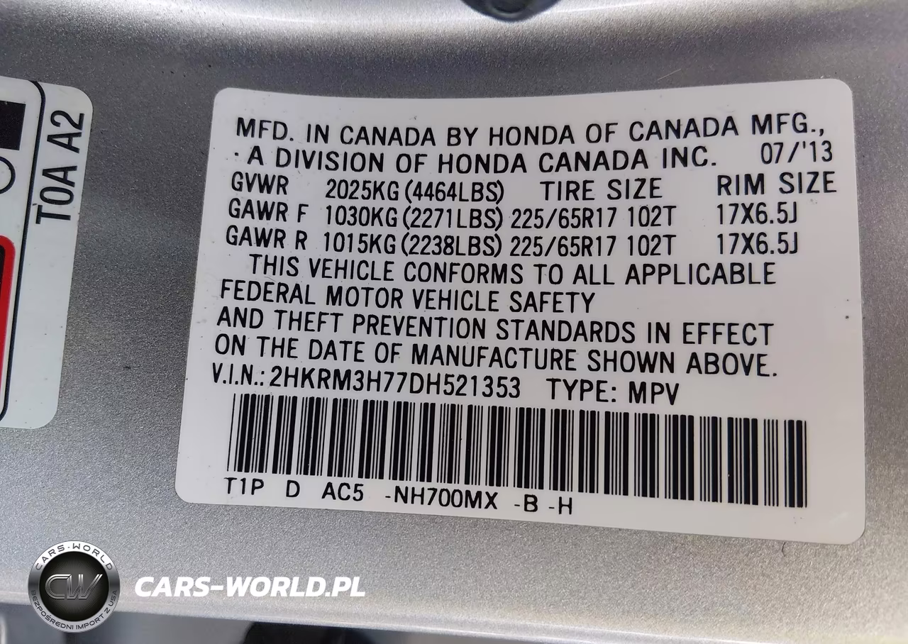 2013 Honda Cr-V Ex-L VIN:2HKRM3H77DH521353 - 9