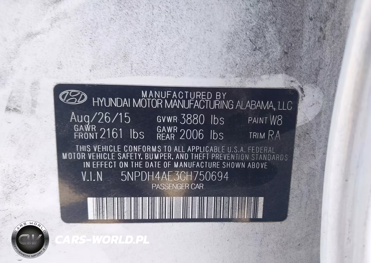 2016 Hyundai Elantra Se VIN:5NPDH4AE3GH750694 - 9