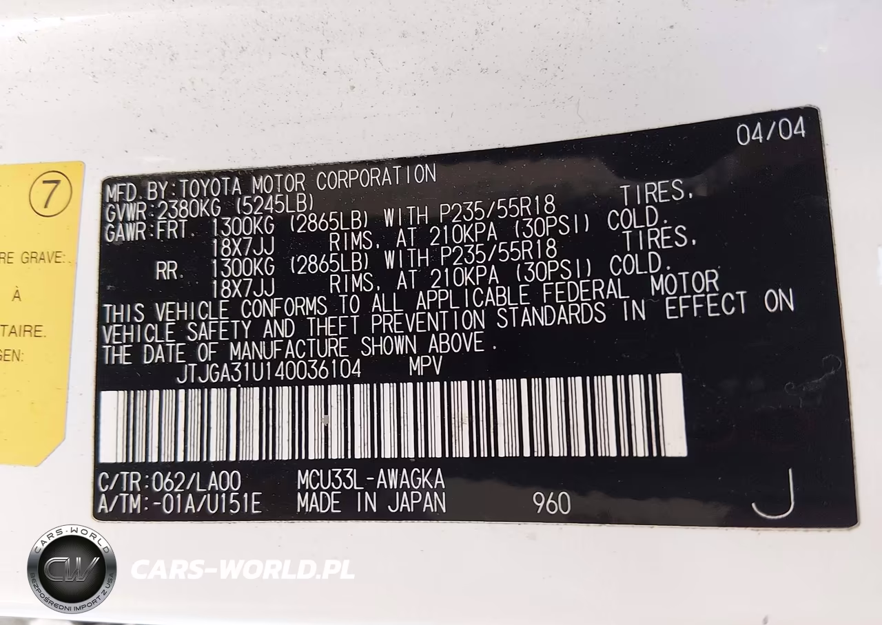 2004 Lexus Rx 330 VIN:JTJGA31U140036104 - 9