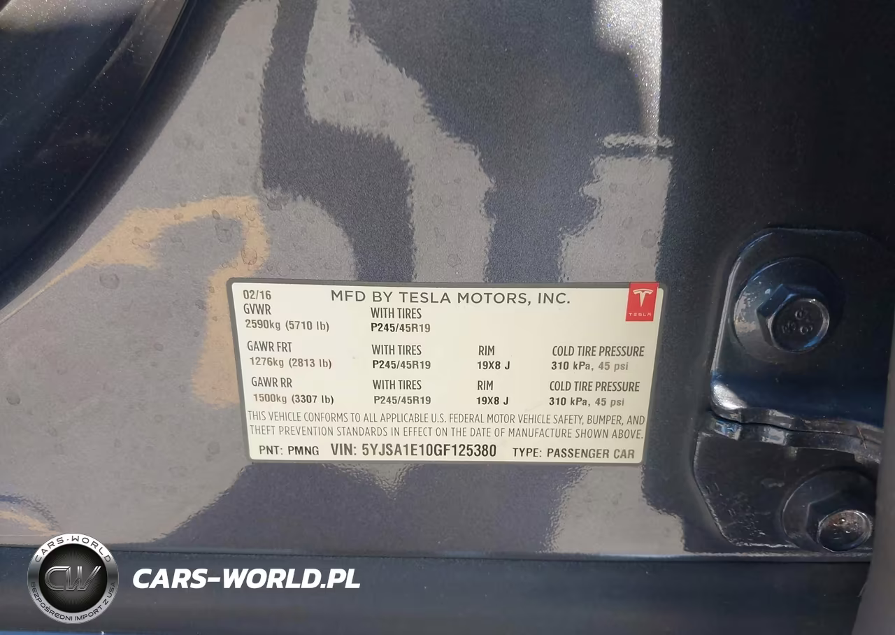 2016 Tesla Model S 60-70-75-85 VIN:5YJSA1E10GF125380 - 9