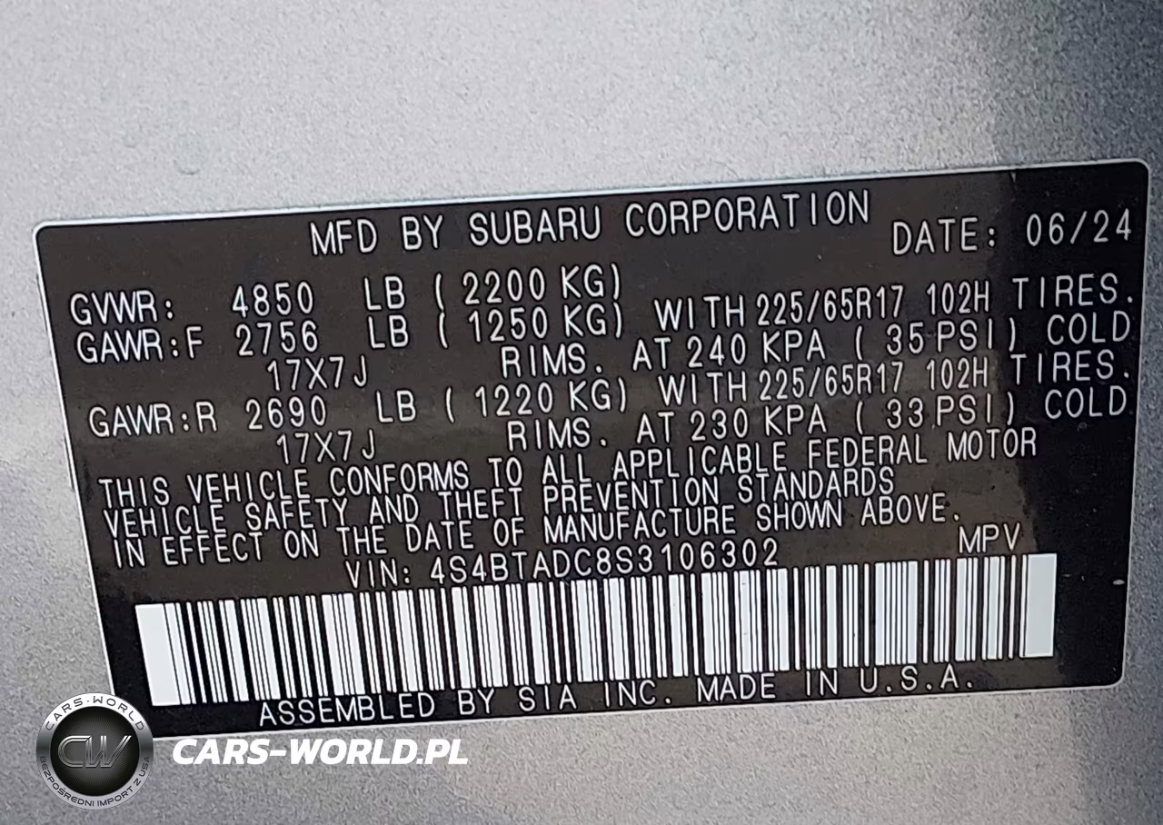 2025 Subaru Outback Premium VIN:4S4BTADC8S3106302 - 9