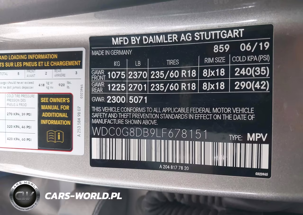 2020 Mercedes-Benz Glc 300 VIN:WDC0G8DB9LF678151 - 9