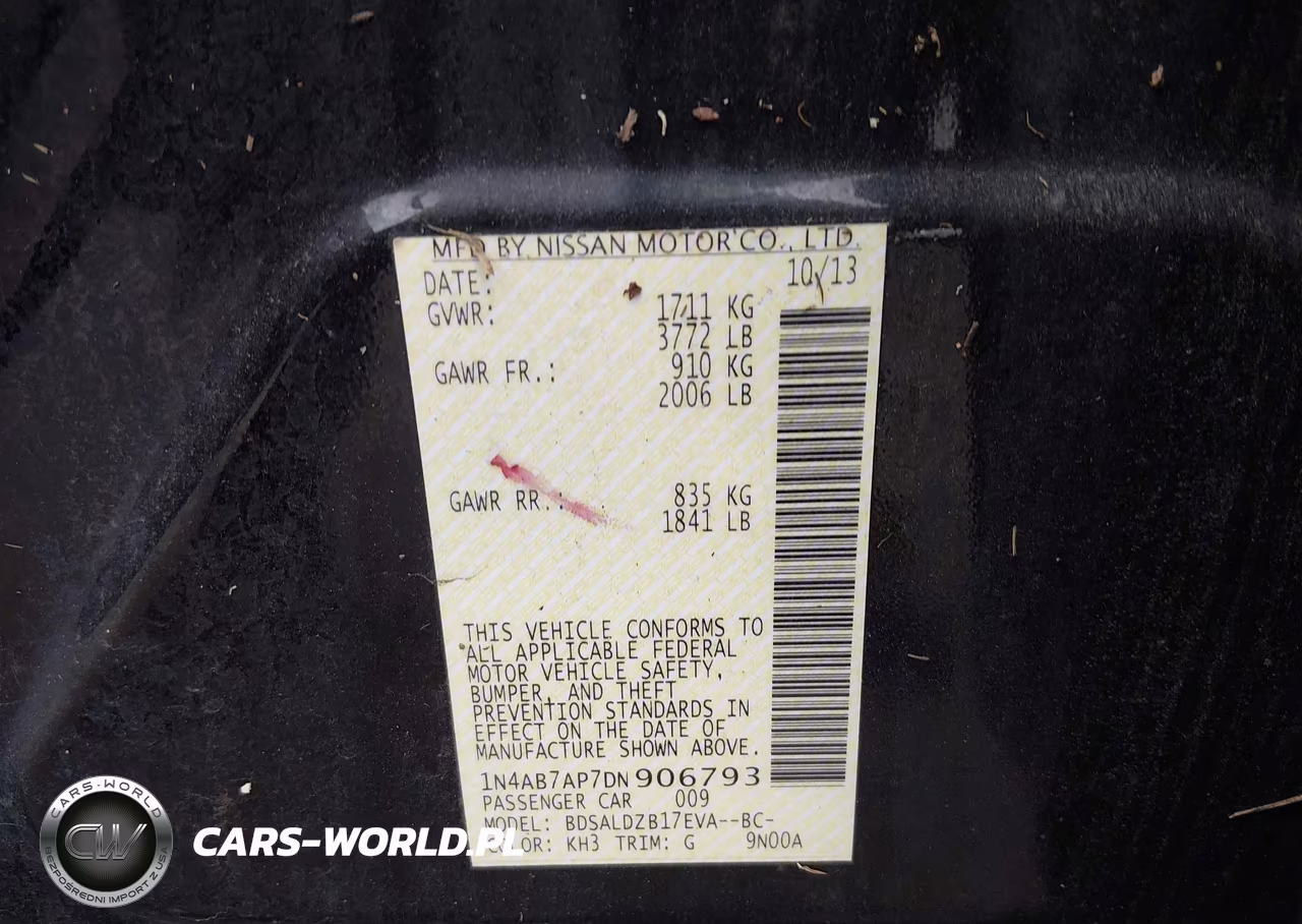 2013 Nissan Sentra Sv VIN:1N4AB7AP7DN906793 - 9