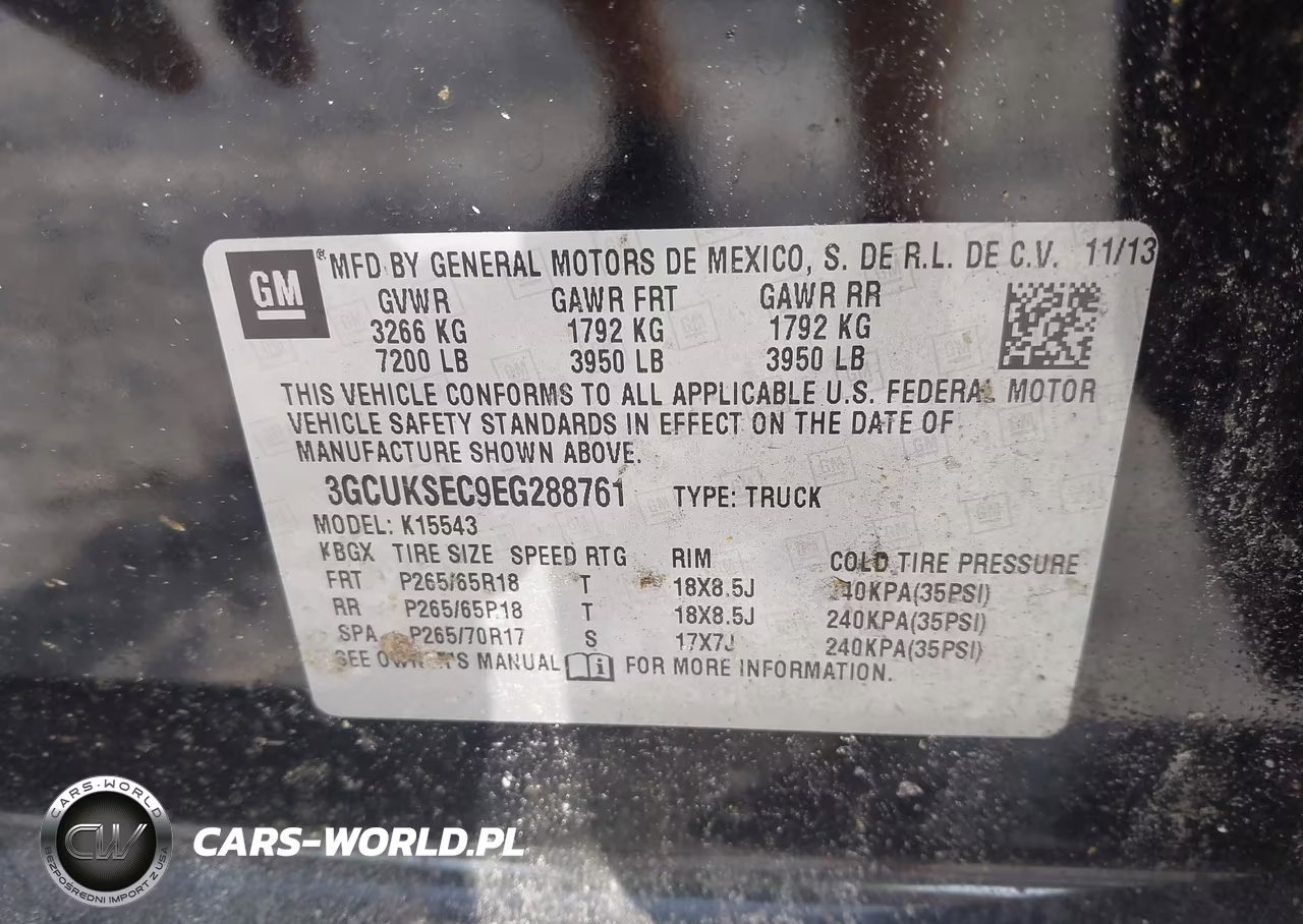 2014 Chevrolet Silverado 1500 2Lz VIN:3GCUKSEC9EG288761 - 9