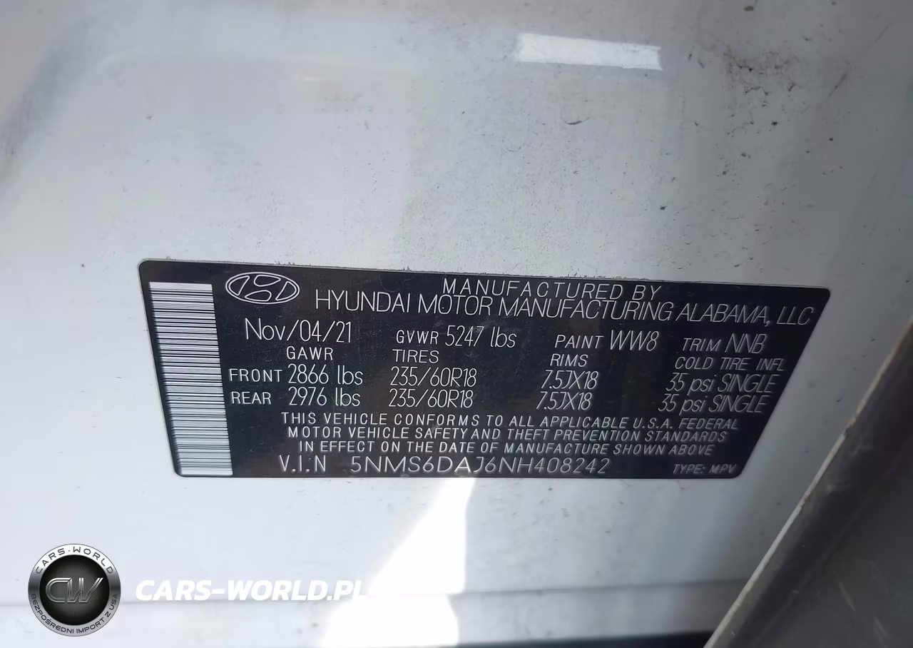 2022 Hyundai Santa Fe Xrt VIN:5NMS6DAJ6NH408242 - 9