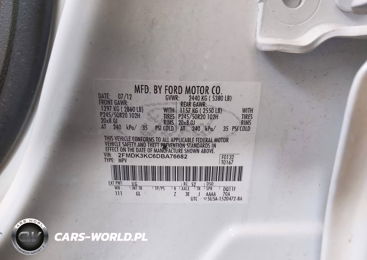 2013 Ford Edge Limited VIN:2FMDK3KC6DBA76682 - 9
