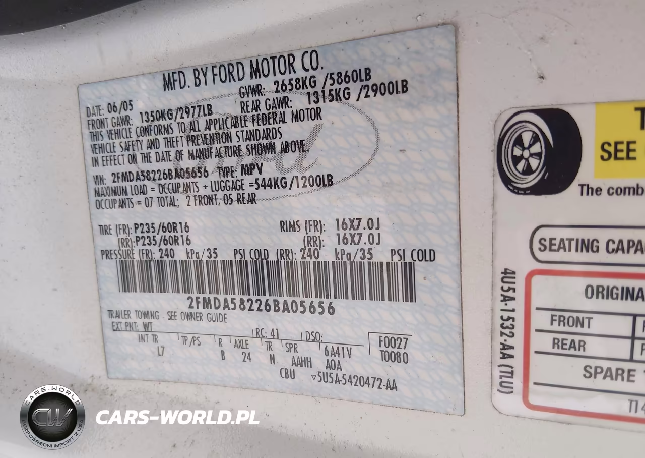 2006 Ford Freestar Limited VIN:2FMDA58226BA05656 - 9