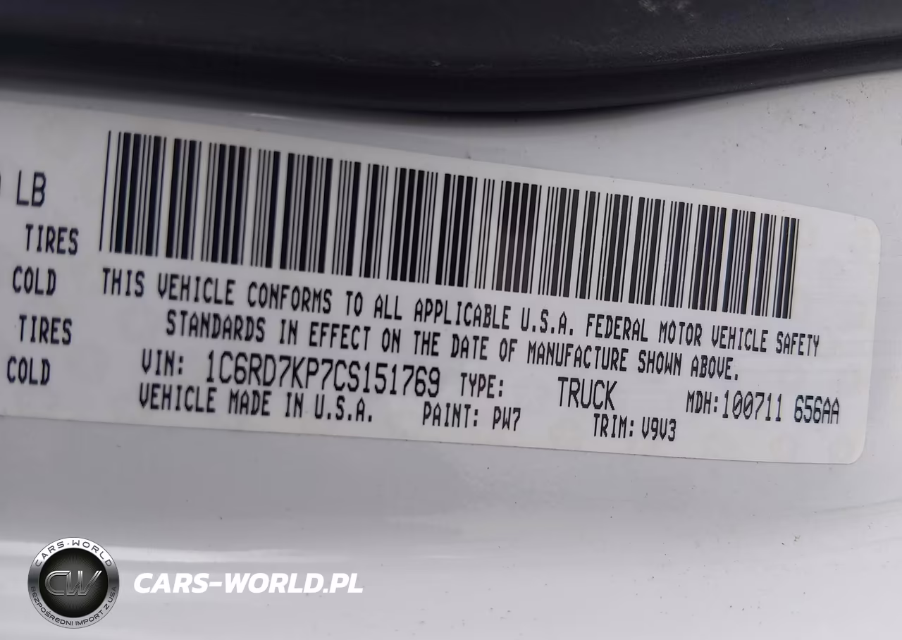 2012 Ram 1500 St VIN:1C6RD7KP7CS151769 - 9