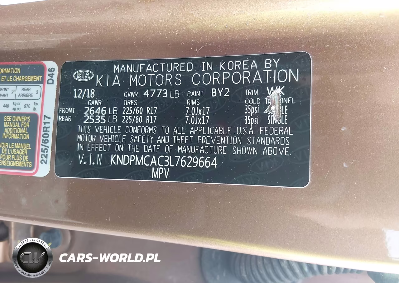 2020 Kia Sportage Lx VIN:KNDPMCAC3L7629664 - 9