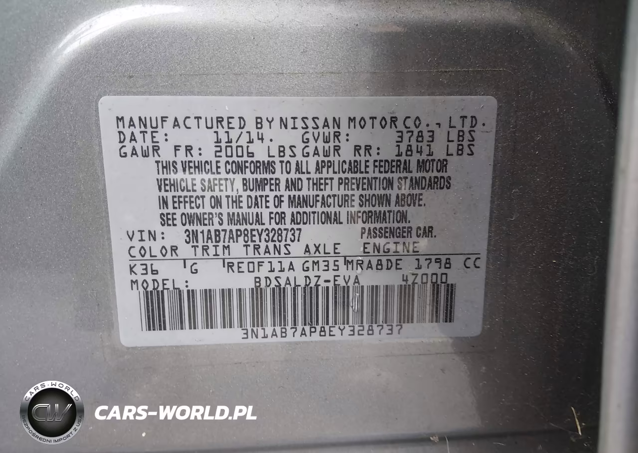 2014 Nissan Sentra Sv VIN:3N1AB7AP8EY328737 - 9