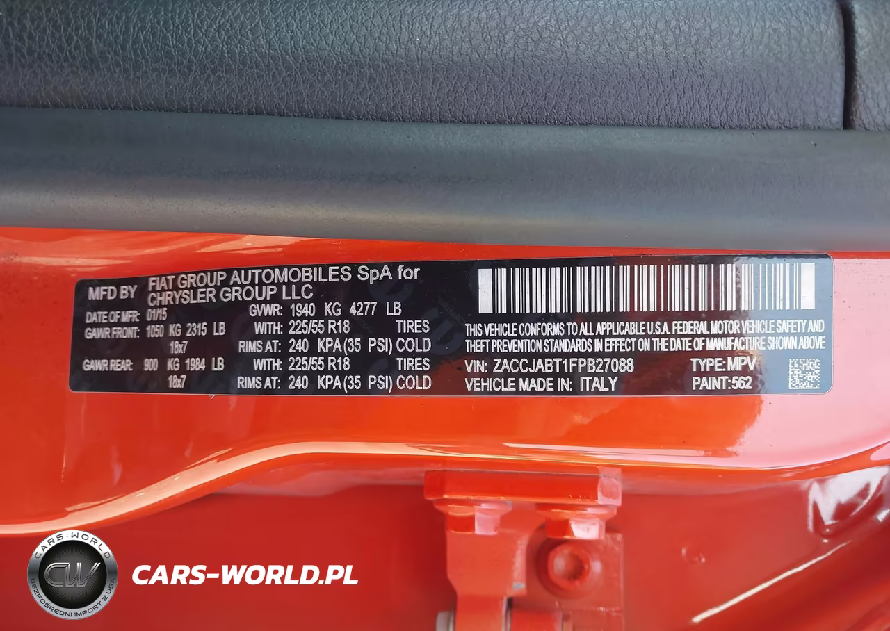 2015 Jeep Renegade Latitude VIN:ZACCJABT1FPB27088 - 9