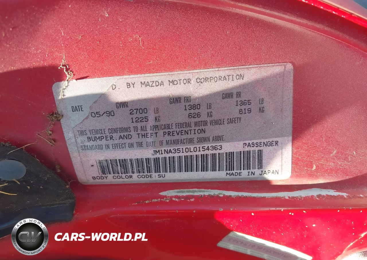 1990 Mazda Mx-5 Miata VIN:JM1NA3510L0154363 - 9