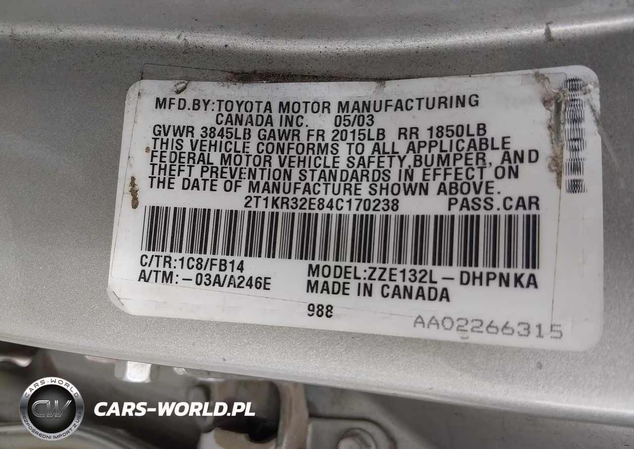 2004 Toyota Matrix Xr VIN:2T1KR32E84C170238 - 9