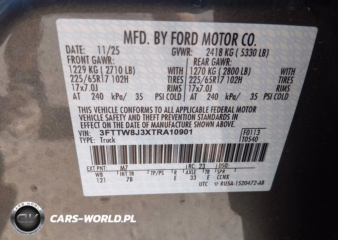 2026 Ford Maverick Xlt VIN:3FTTW8J3XTRA10901 - 9