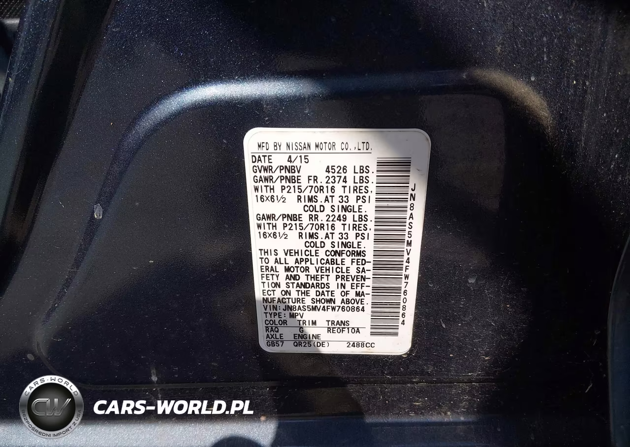2015 Nissan Rogue Select S VIN:JN8AS5MV4FW760864 - 9
