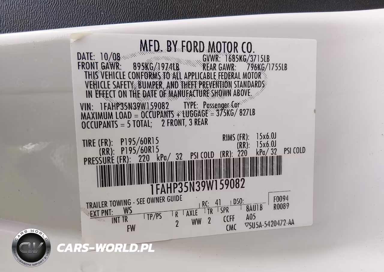 2009 Ford Focus Se VIN:1FAHP35N39W159082 - 9