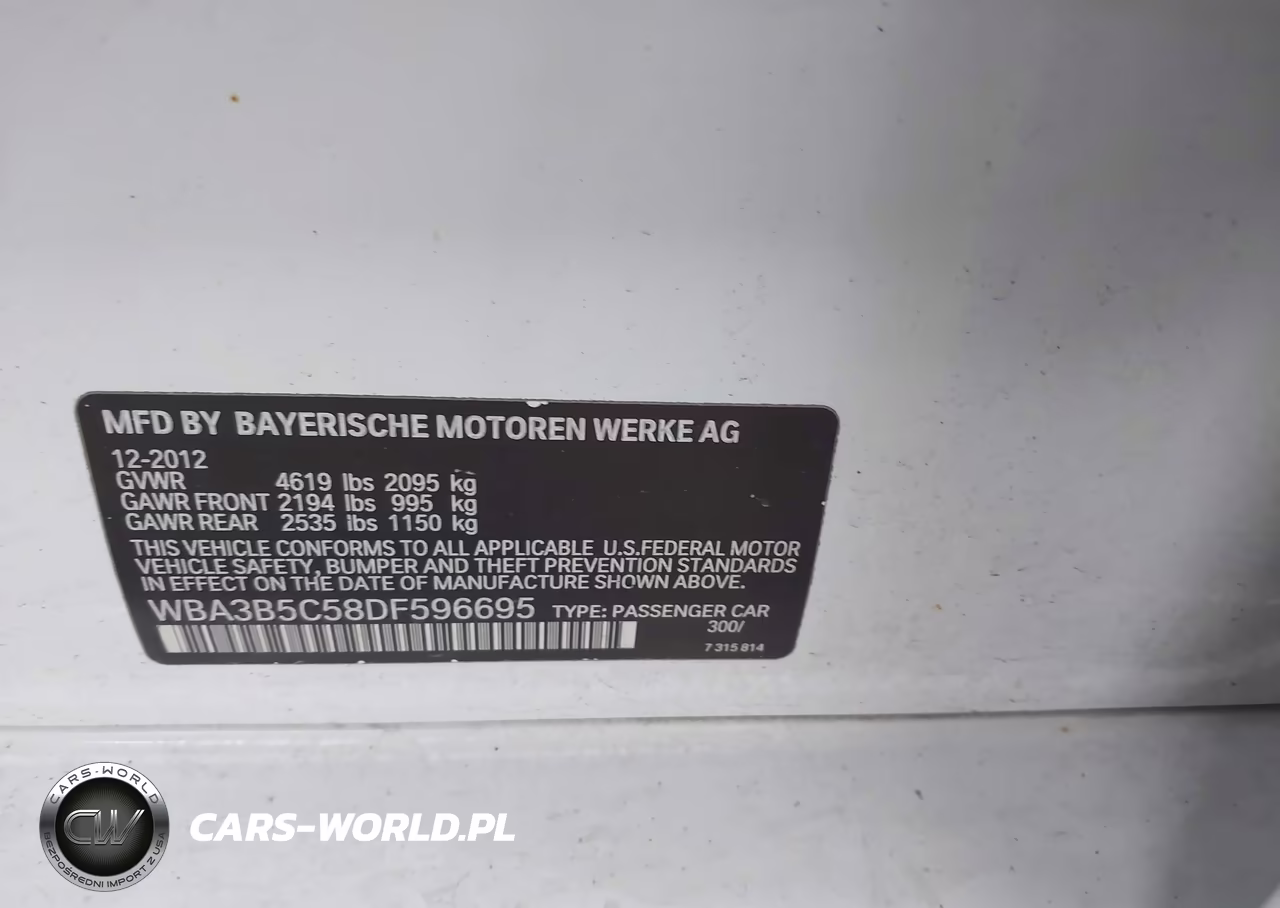2013 BMW 328I xDrive VIN:WBA3B5C58DF596695 - 9