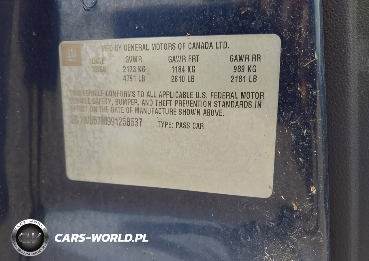 2009 Chevrolet Impala Police VIN:2G1WS57M991258537 - 9