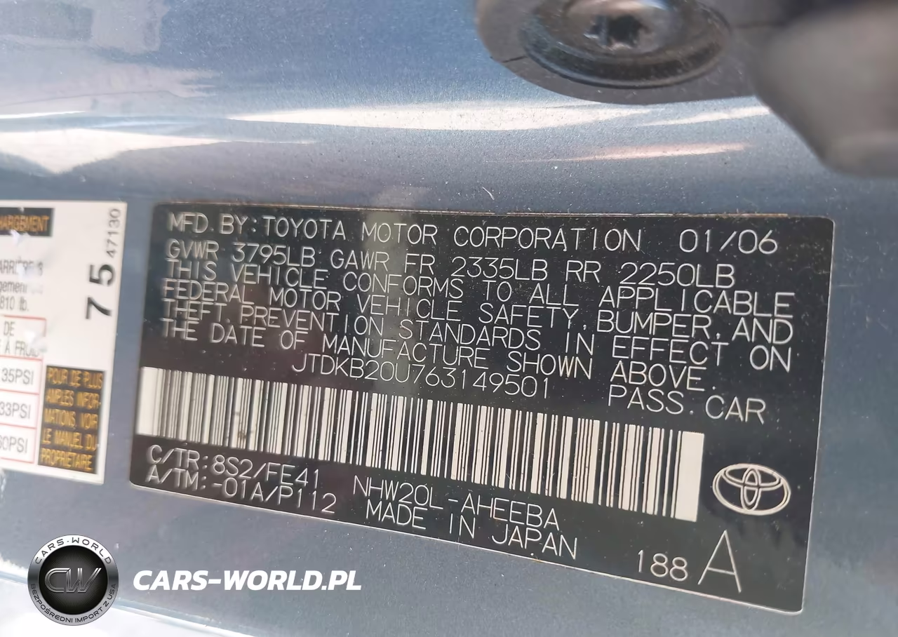2006 Toyota Prius VIN:JTDKB20U763149501 - 9