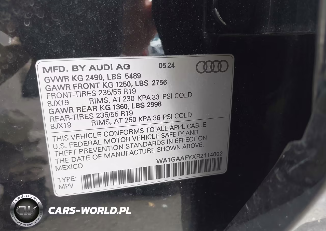 2024 Audi Q5 Premium 45 Tfsi S Line Quattro VIN:WA1GAAFYXR2114002 - 9