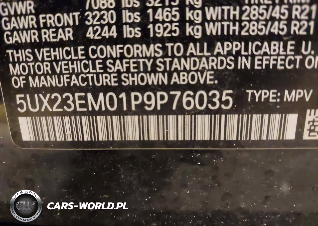 2023 BMW X7 xDrive40I VIN:5UX23EM01P9P76035 - 9