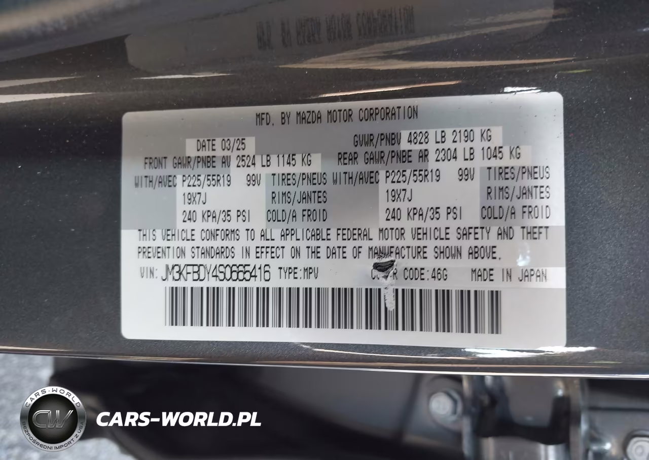 2025 Mazda Cx-5 2.5 Turbo Premium VIN:JM3KFBDY4S0665416 - 9