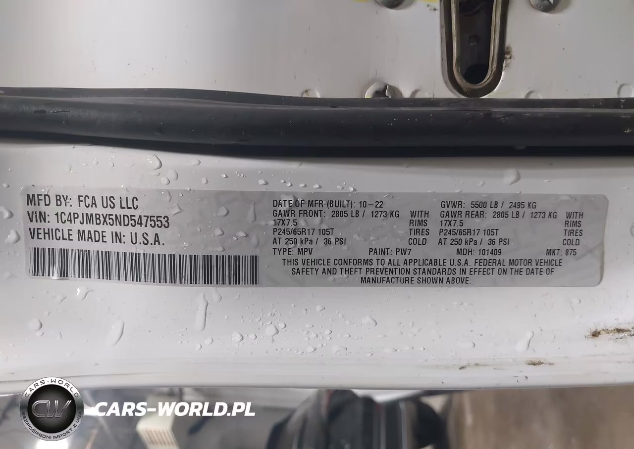 2022 Jeep Cherokee Trailhawk 4X4 VIN:1C4PJMBX5ND547553 - 9