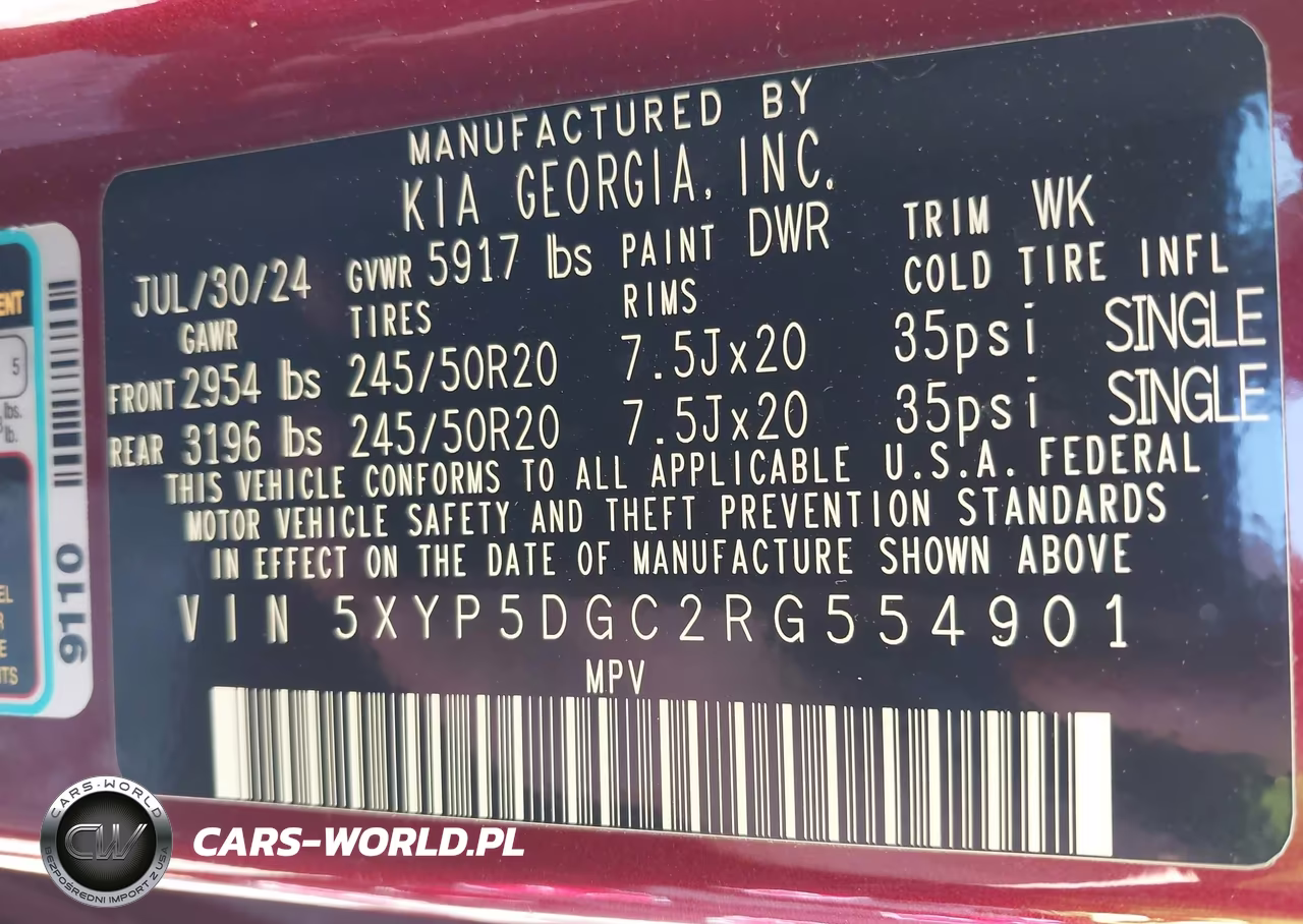 2024 Kia Telluride Sx VIN:5XYP5DGC2RG554901 - 9