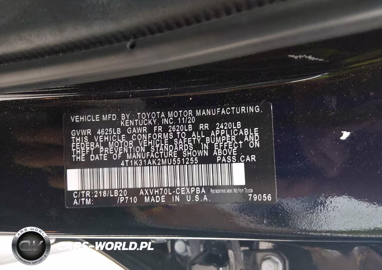 2021 Toyota Camry Xse Hybrid VIN:4T1K31AK2MU551255 - 9